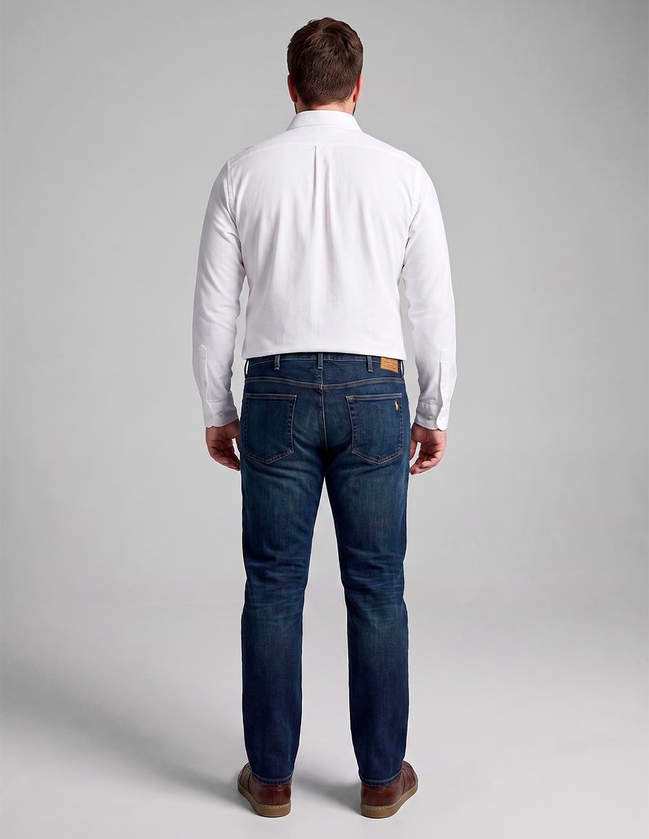 Jeans slim deslavado para hombre 4