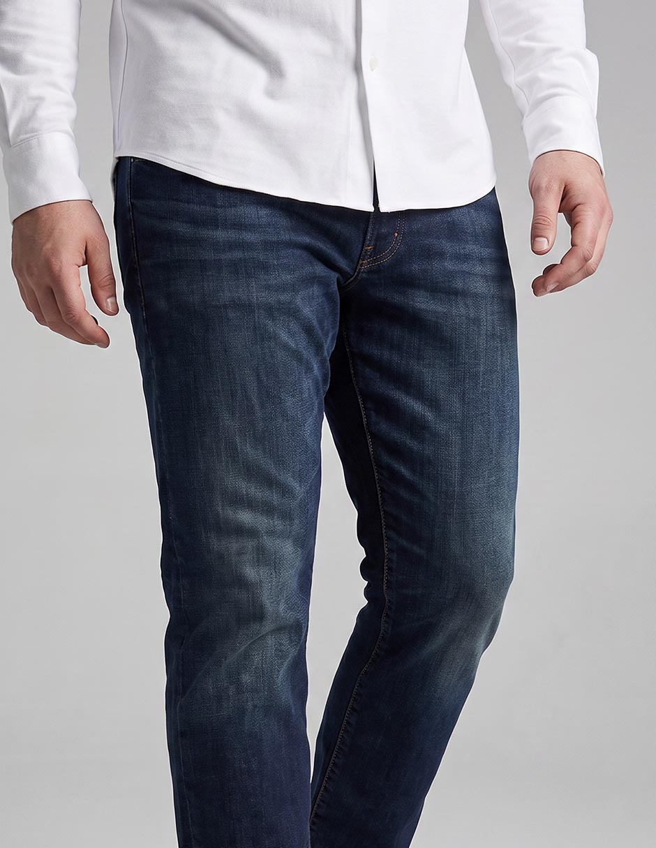 Jeans slim deslavado para hombre 2