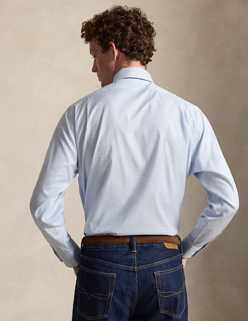 Camisa business casual de algodón manga larga para hombre 7