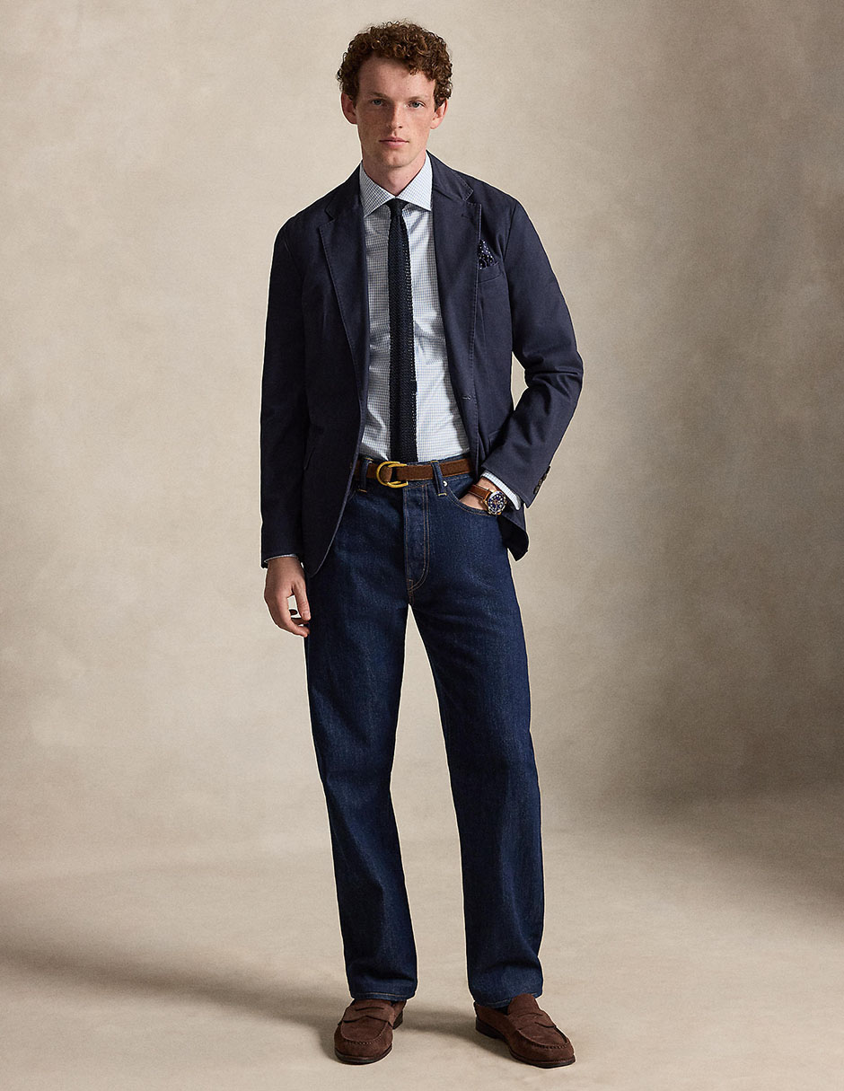 Camisa business casual de algodón manga larga para hombre 5