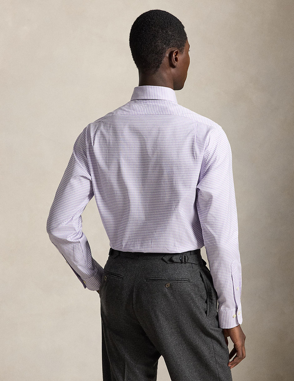 Camisa de vestir de algodón manga larga para hombre 4