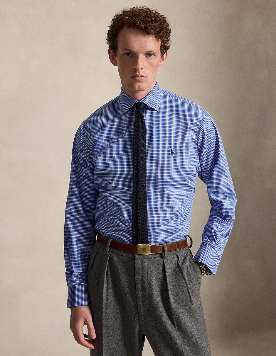 Camisa de algodón manga larga para hombre Camisa de algodón manga larga para hombre