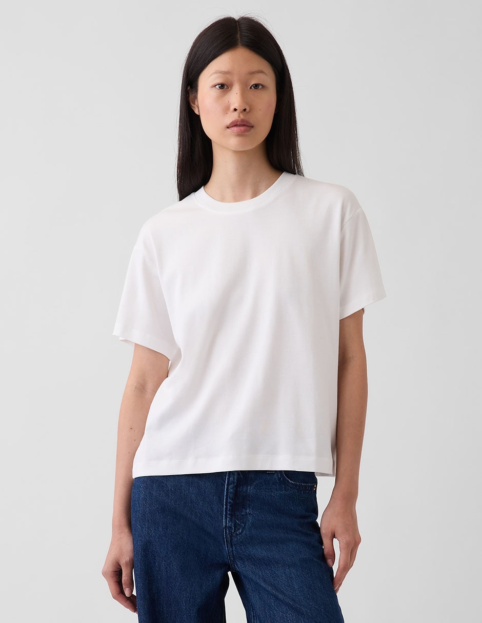 Playera manga corta cuello redondo para mujer 1