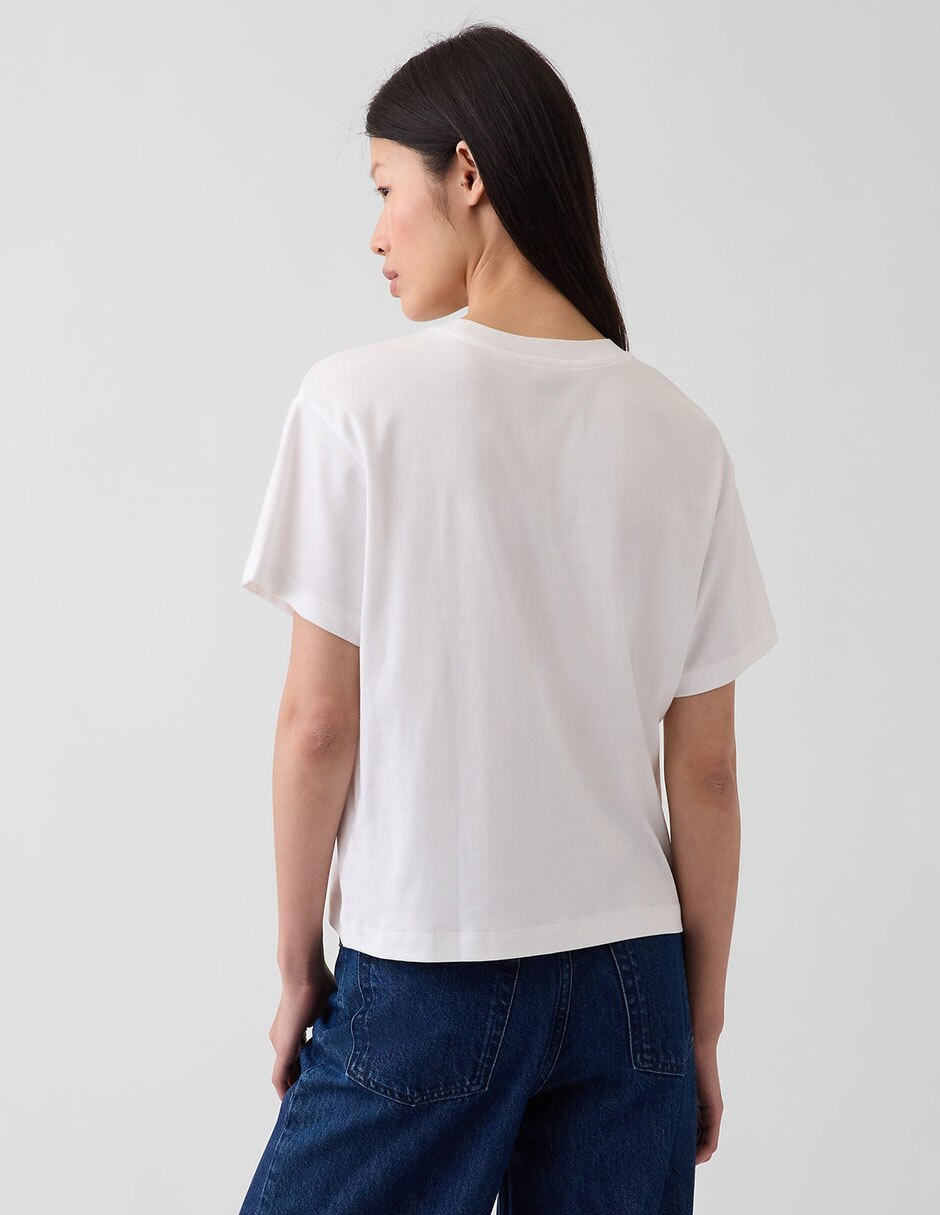 Playera manga corta cuello redondo para mujer 6