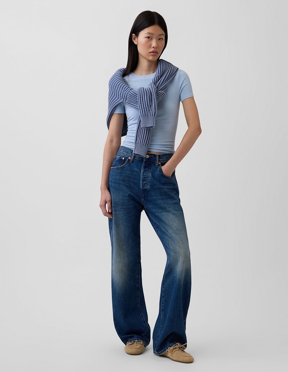 Playera manga corta cuello redondo para mujer 2