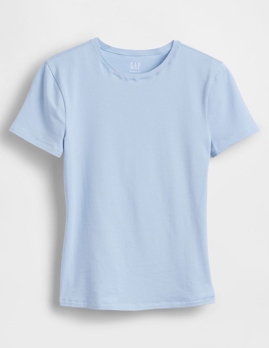 Playera manga corta cuello redondo para mujer 4