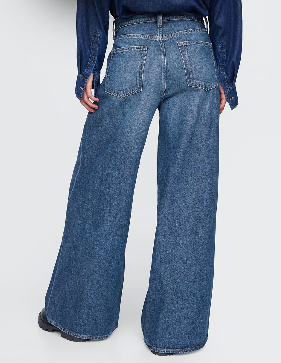 Jeans relaxed wide leg para mujer 3