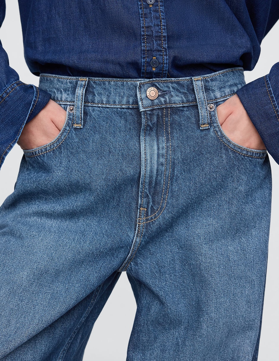 Jeans relaxed wide leg para mujer 6