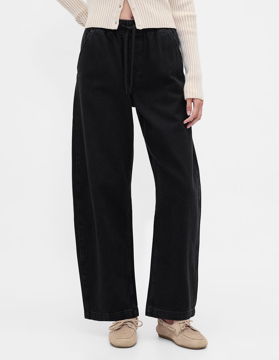 Jeans relaxed wide leg a la cintura para mujer Jeans relaxed wide leg a la cintura para mujer