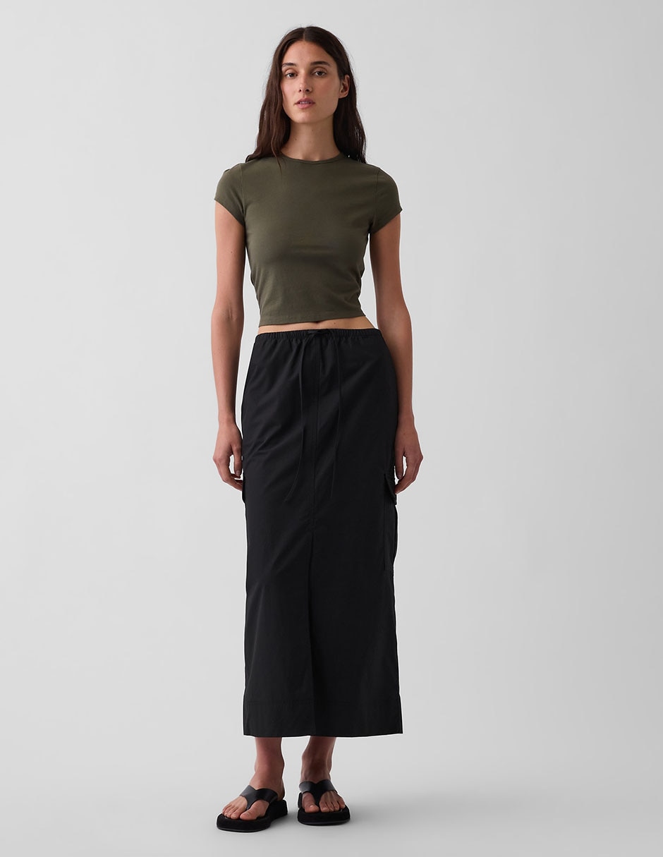 Falda crop a la cintura