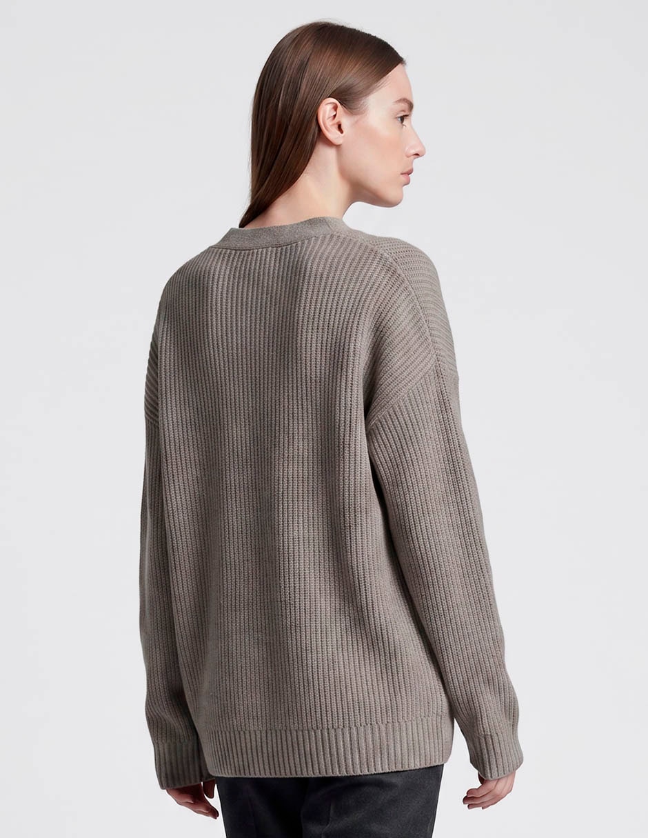 Suéter cuello V para mujer 2