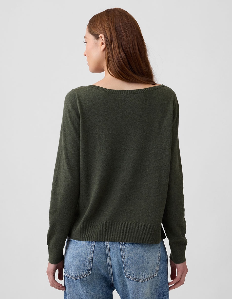 Suéter cuello ojal para mujer 2