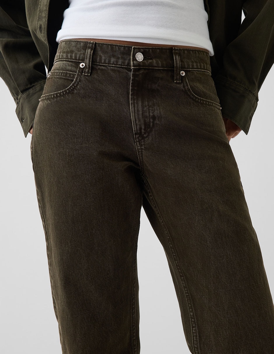 Jeans straight corte cintura para mujer 5