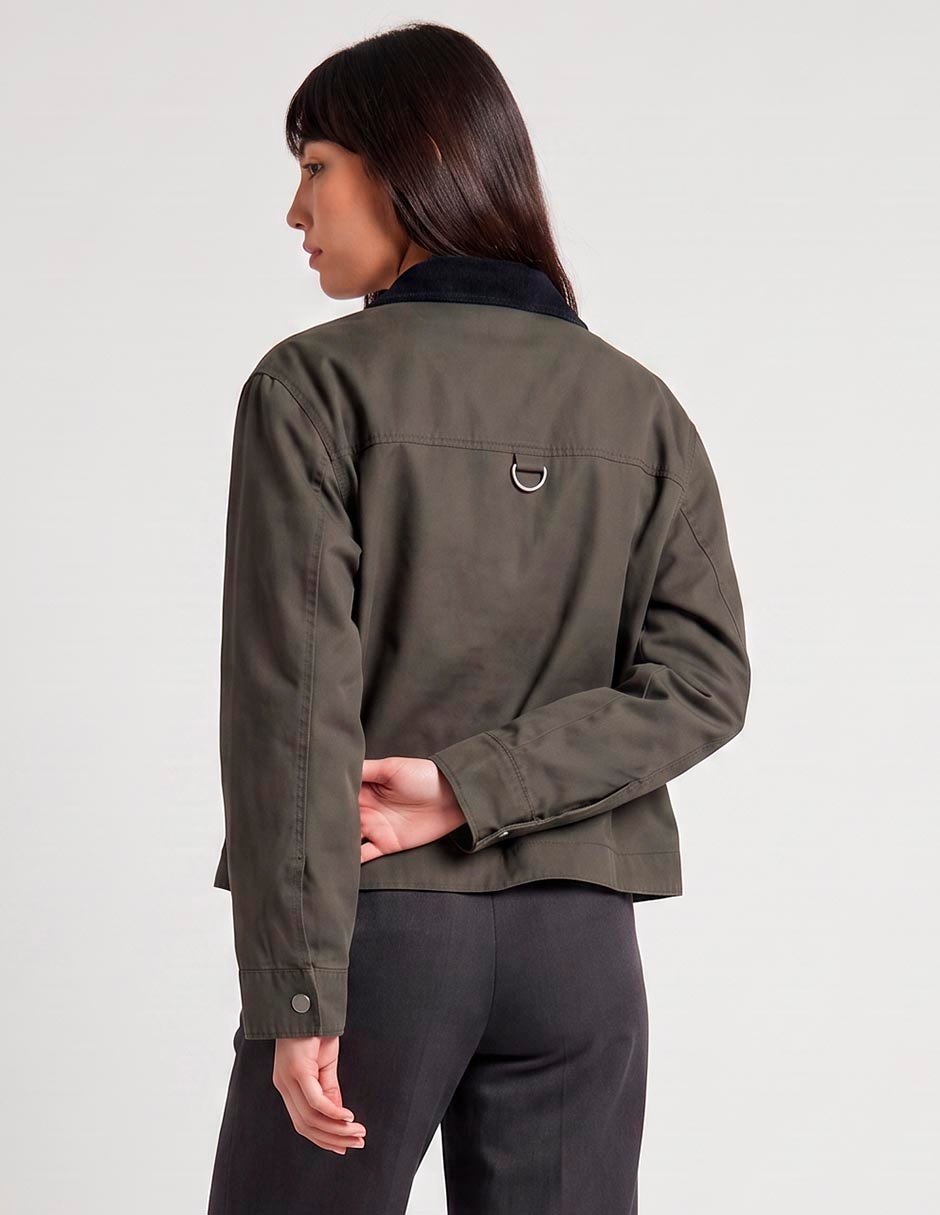 Chamarra casual de algodón para mujer 2