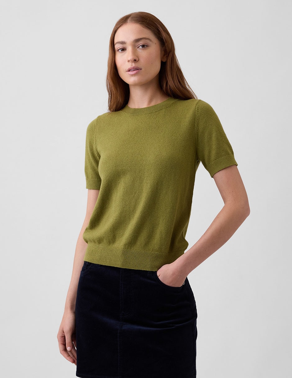 Playera manga corta cuello redondo para mujer Playera manga corta cuello redondo para mujer