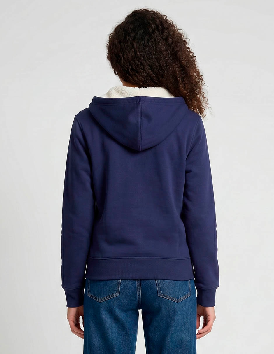 Sudadera con capucha y bolsa para mujer