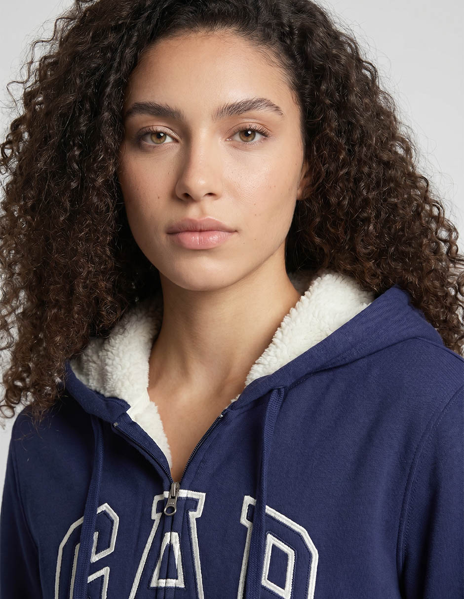 Sudadera con capucha y bolsa para mujer