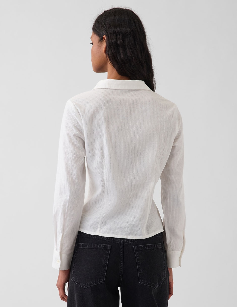 Blusa camisera manga larga para mujer 3