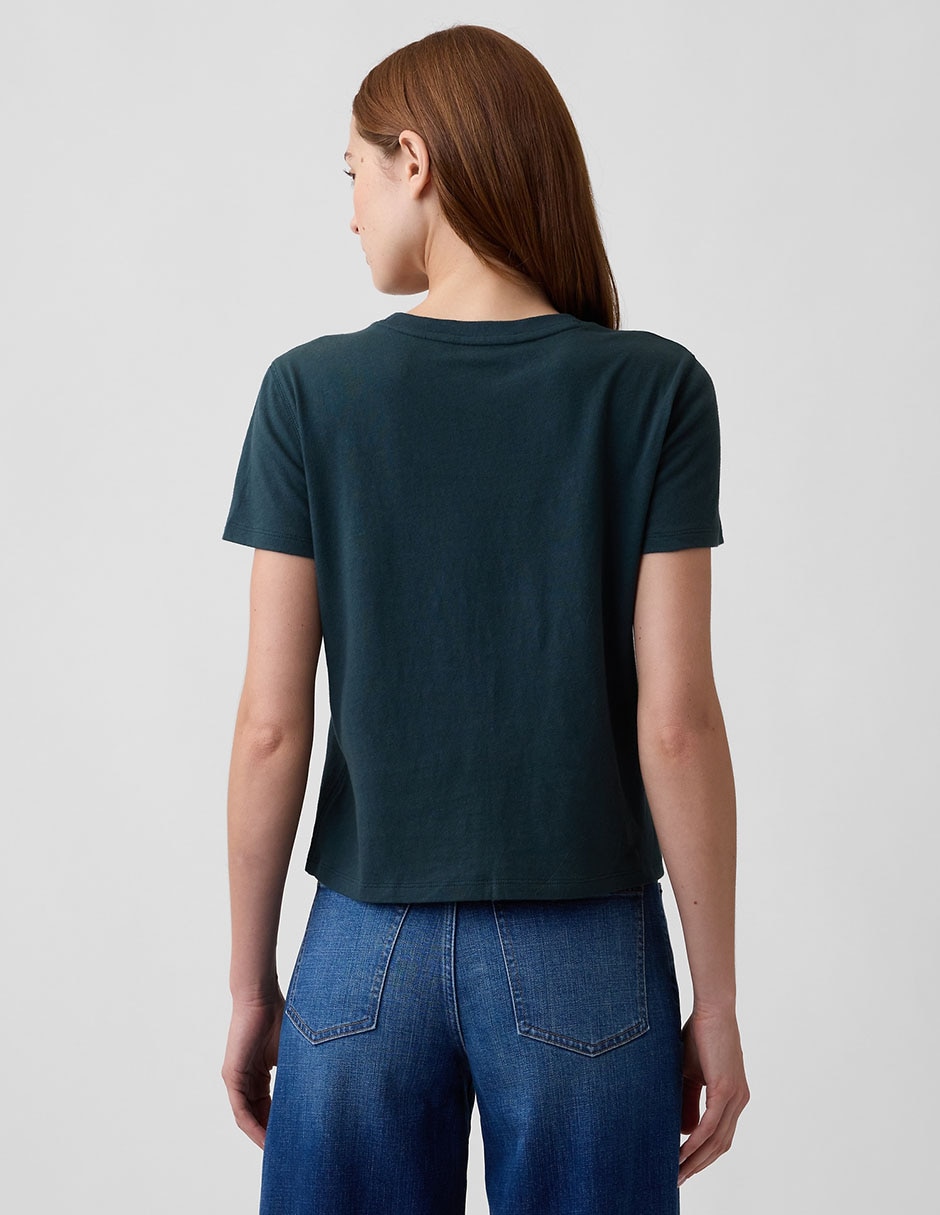 Playera manga corta cuello redondo mujer 4