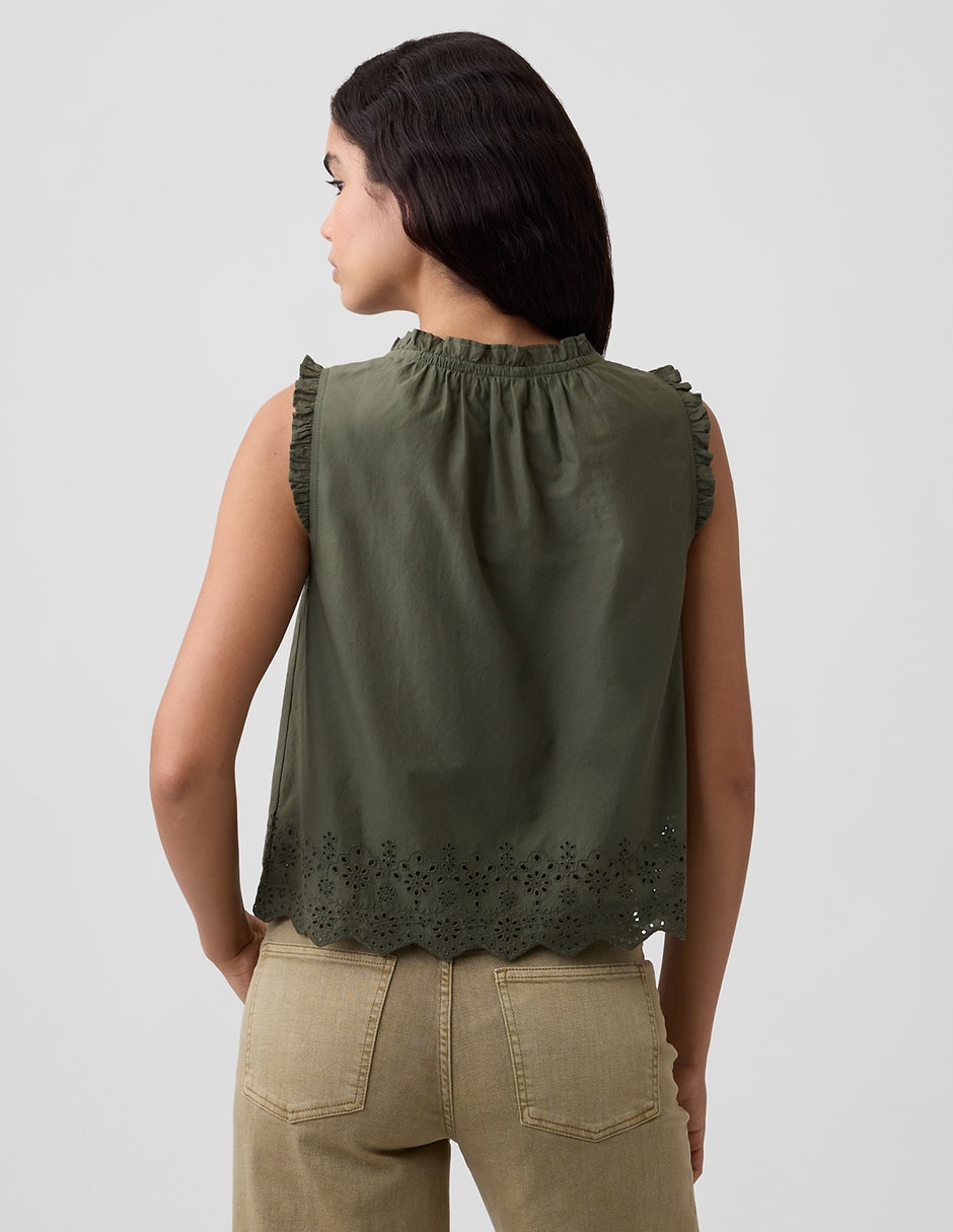 Top cuello redondo