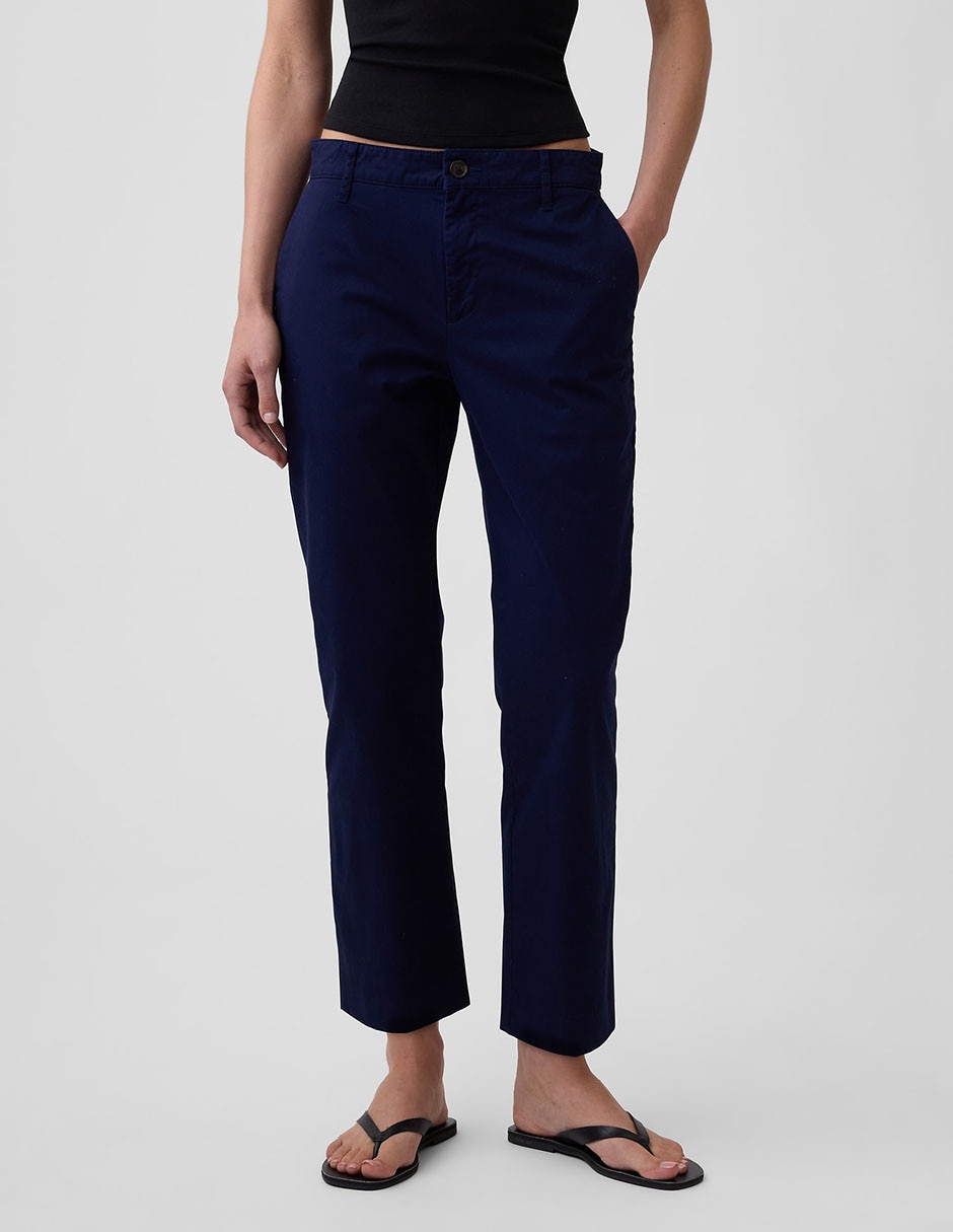 Pantalón chino recto para mujer