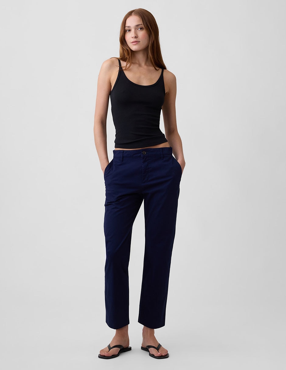 Pantalón chino recto para mujer 4