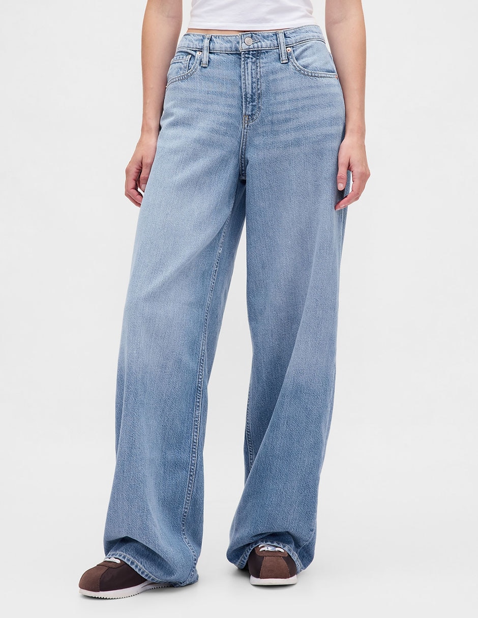 Jeans relaxed baggy corte cadera para mujer Jeans relaxed baggy corte cadera para mujer