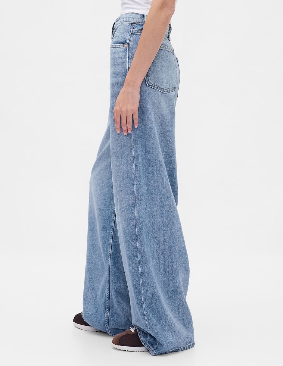 Jeans relaxed baggy corte cadera para mujer 3