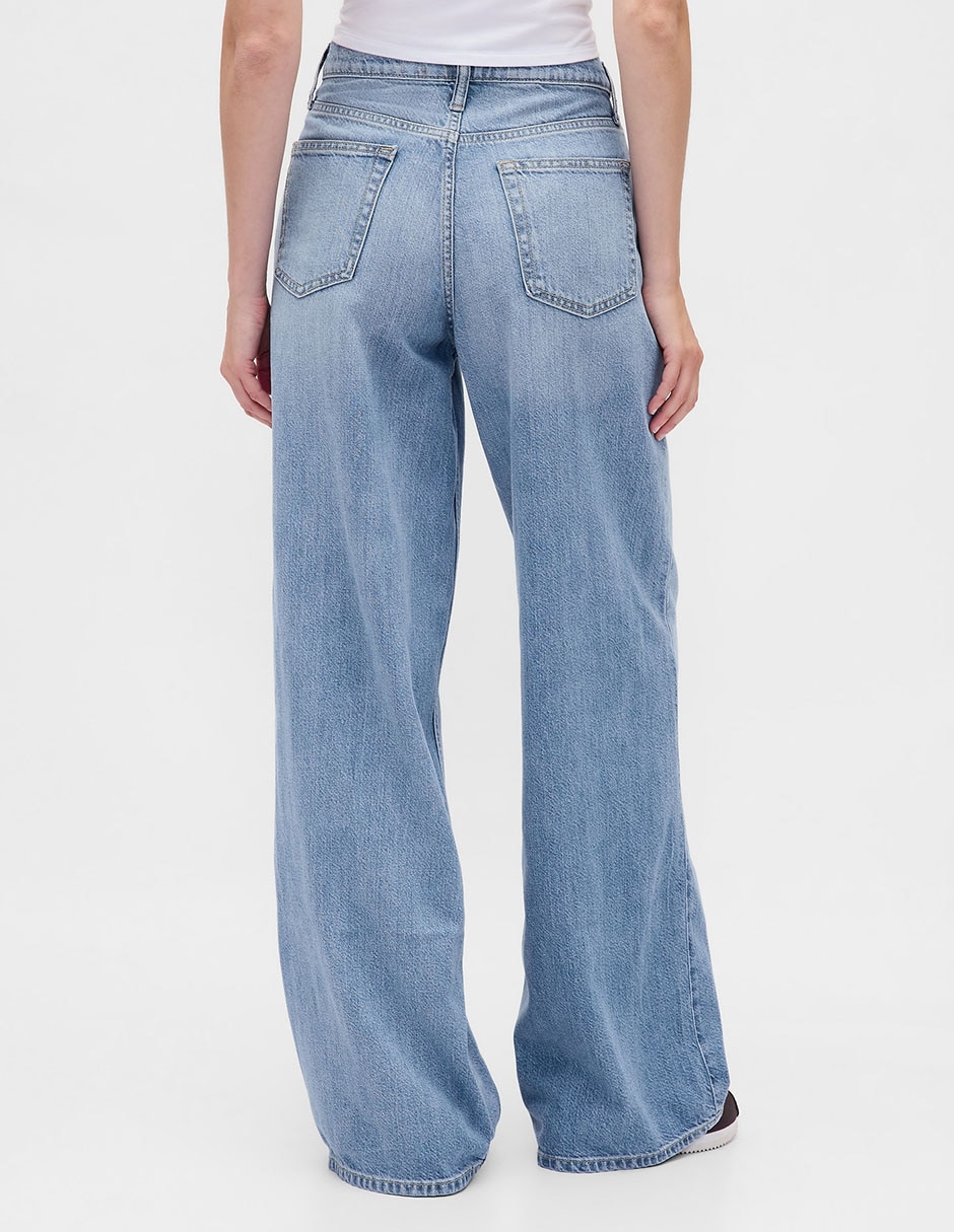 Jeans relaxed baggy corte cadera para mujer 4