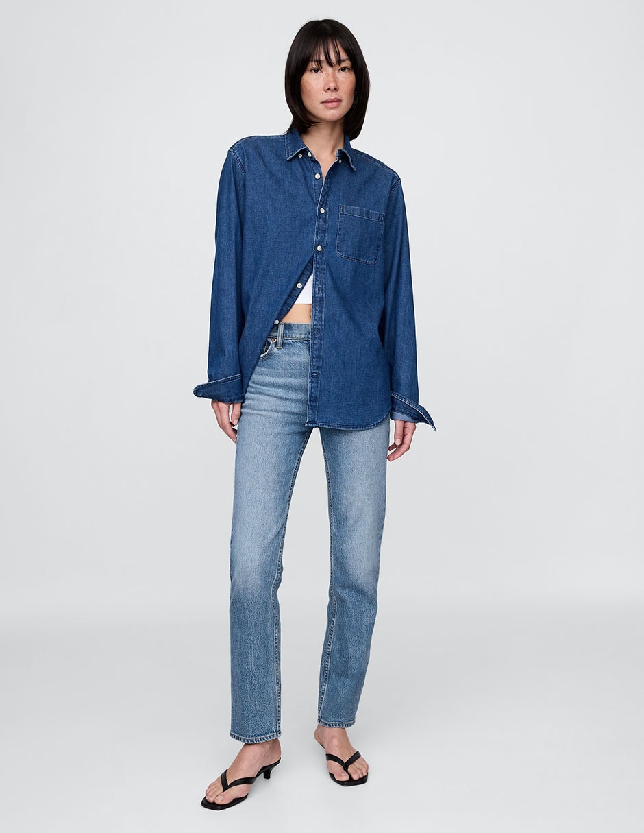 Jeans slim cintura alta para mujer 2