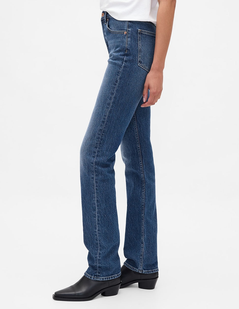 Jeans slim corte cintura para mujer 3