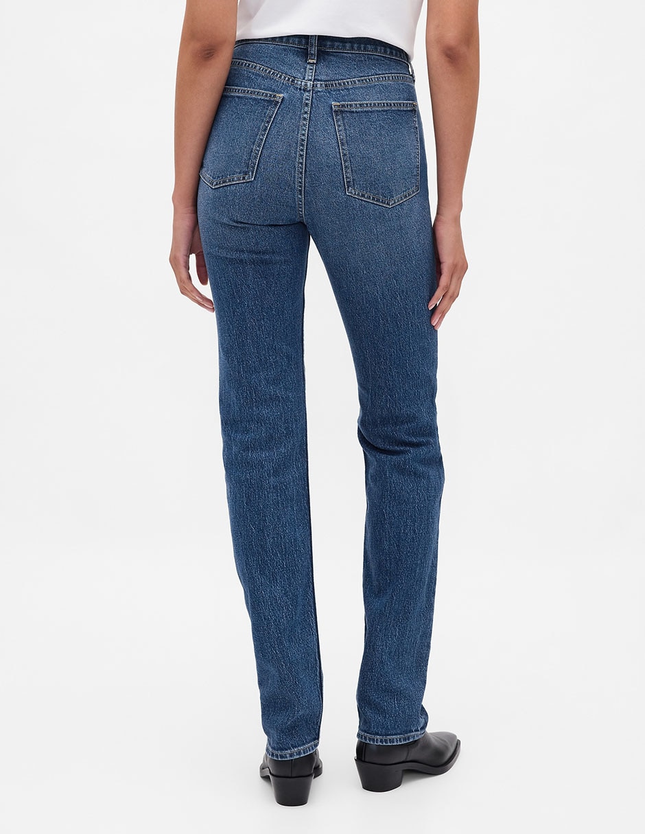 Jeans slim corte cintura para mujer 4