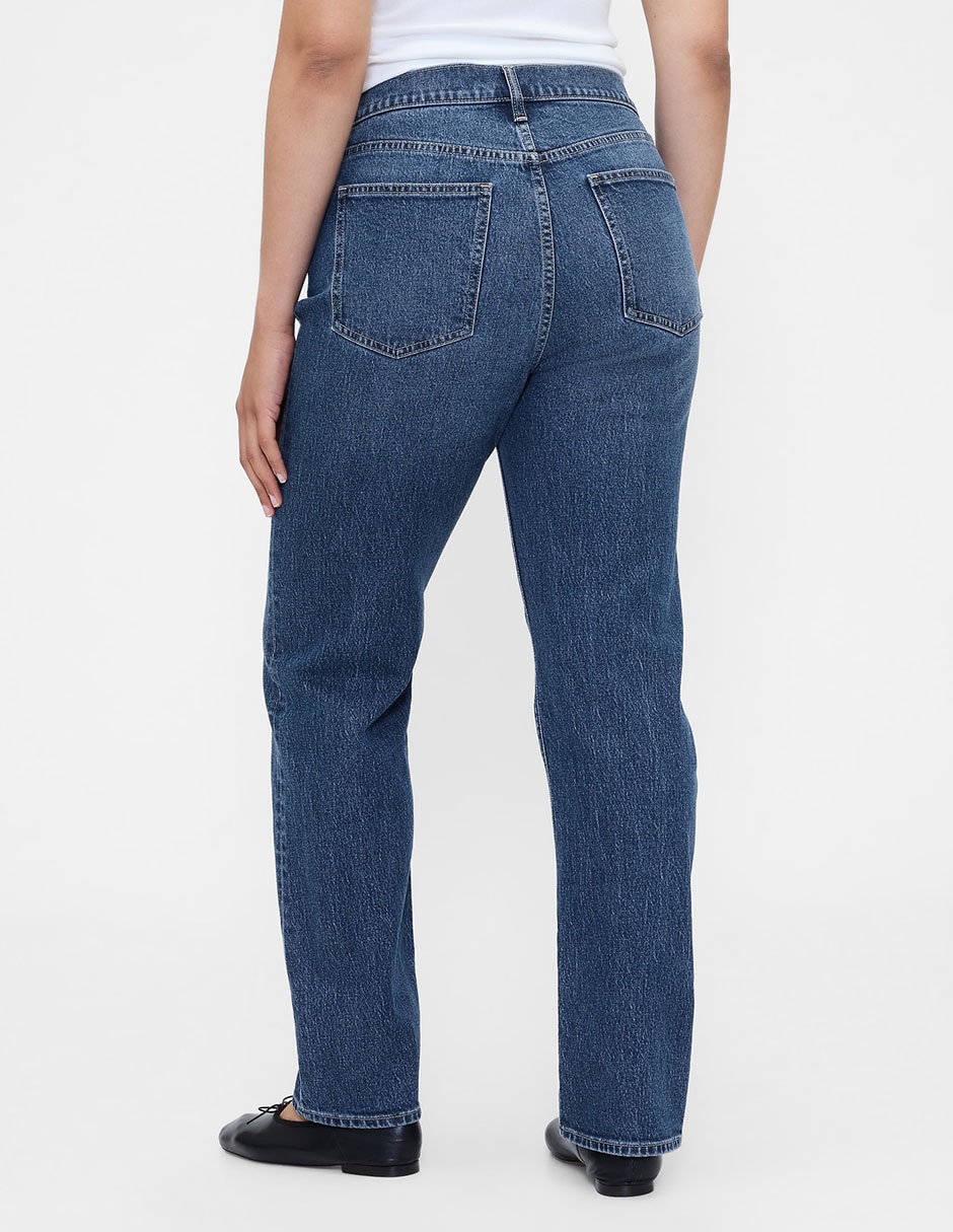 Jeans slim corte cintura para mujer 6