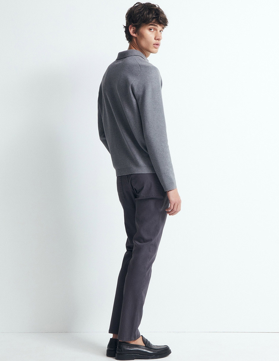 Pantalón casual straight de algodón para hombre 3