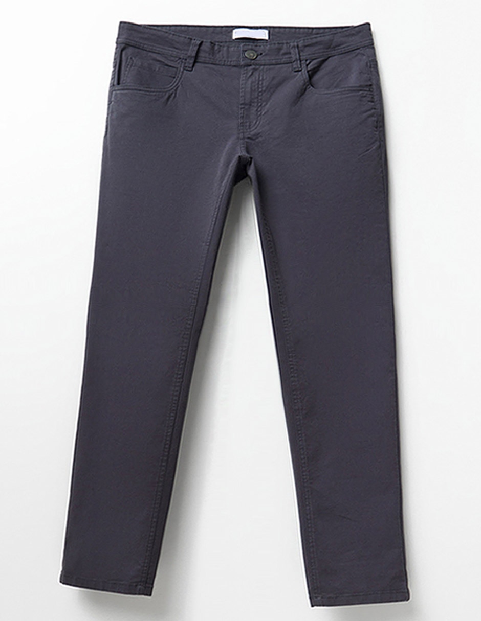 Pantalón casual straight de algodón para hombre 2