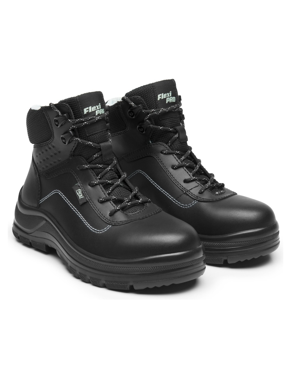 Bota arriba del tobillo flexi de piel para mujer
