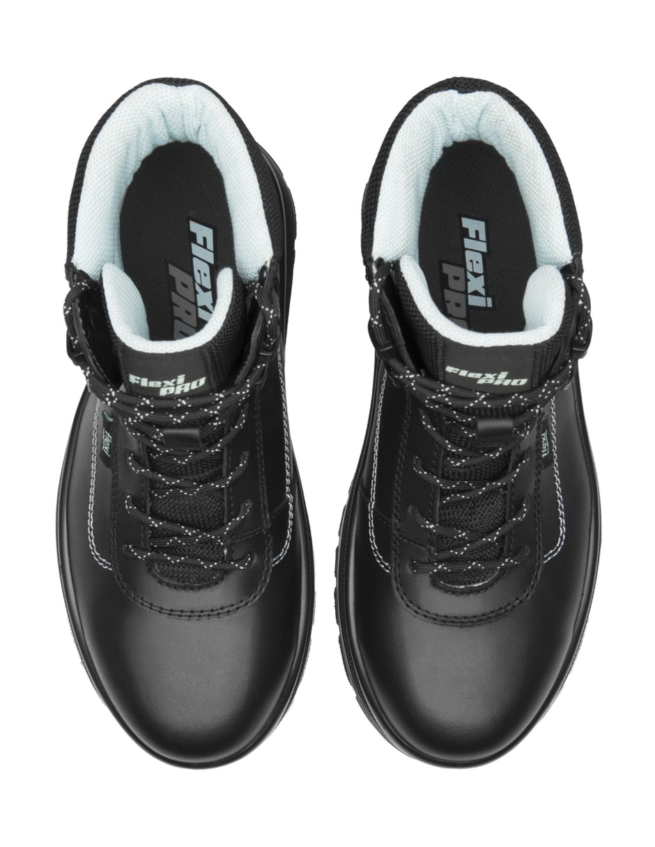 Bota arriba del tobillo flexi de piel para mujer