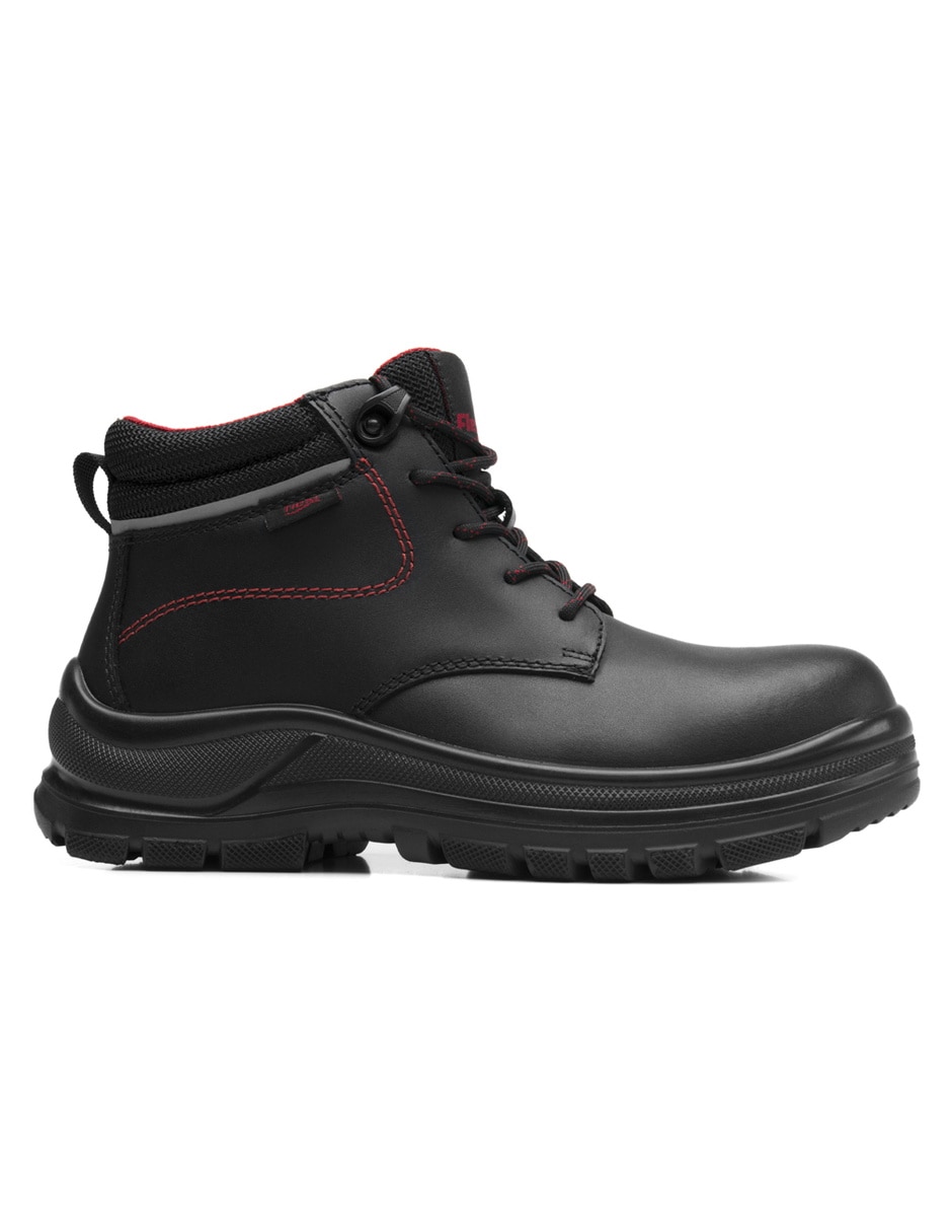 Bota arriba del tobillo industrial de piel para mujer