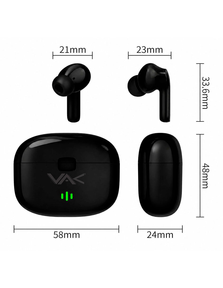 Audífonos True Wireless Vak VD-T18 inalámbricos con cancelación de ruido