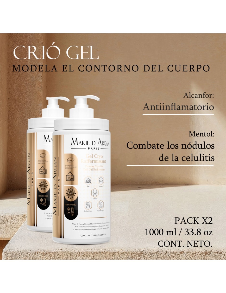 Crema para cuerpo recomendada para reafirmar día y noche Marie D' Argan todo tipo de piel