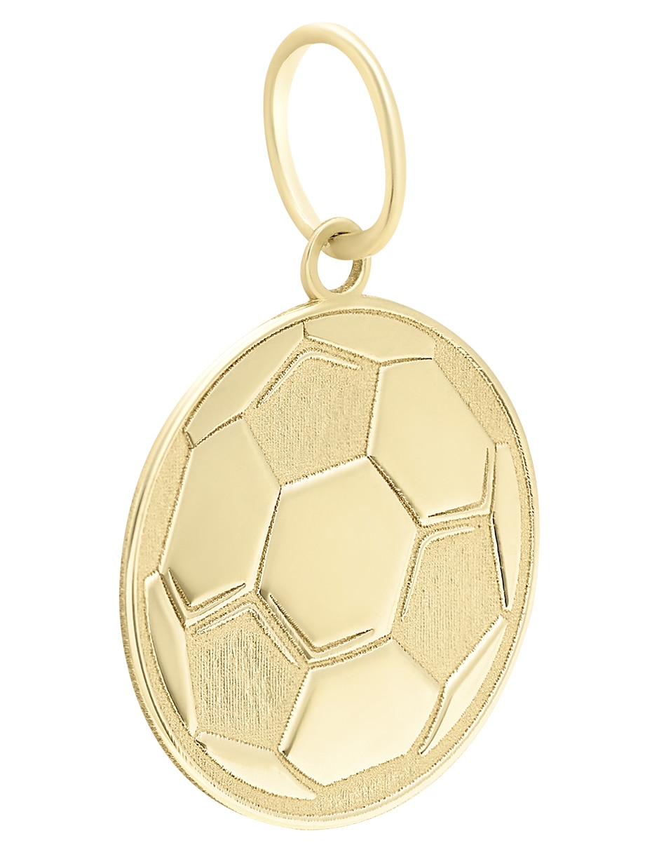 Dije de Balón Cristal Joyas de oro amarillo 14 K