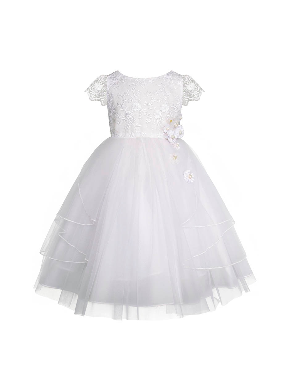 Vestido Gerat ceremonia manga corta para niña