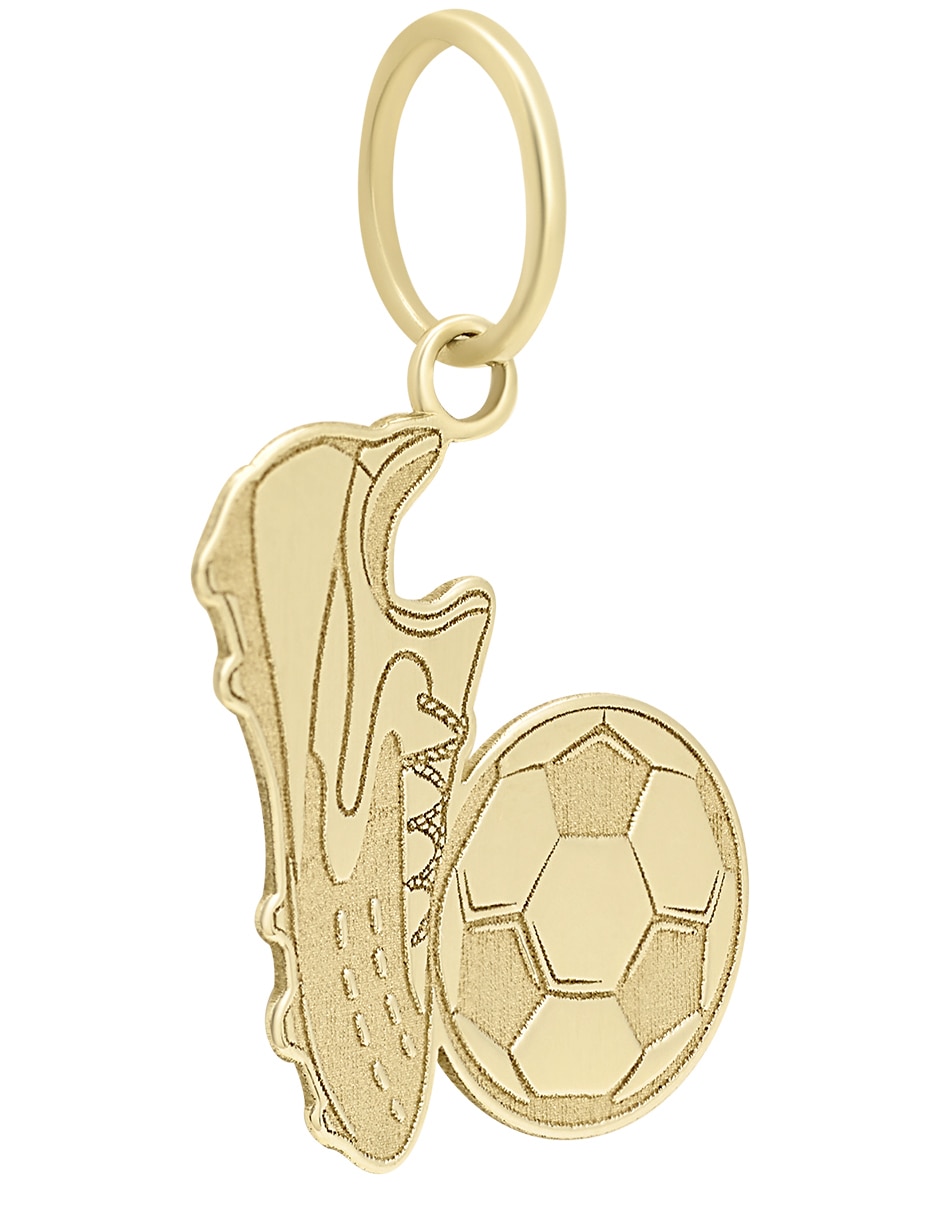 Dije de Balón Cristal Joyas de oro amarillo 14 K