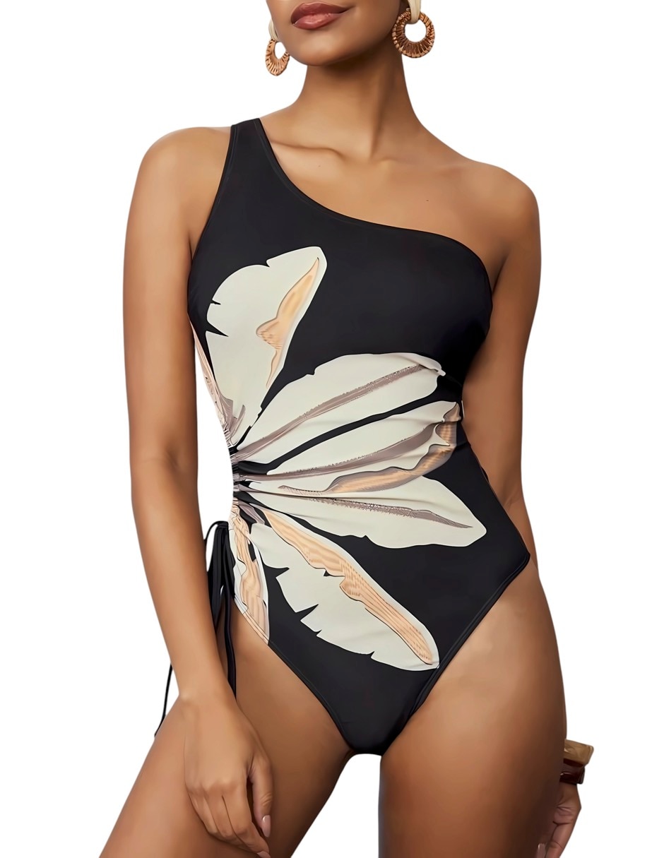 Traje de baño completo Marinity estampado floral para mujer