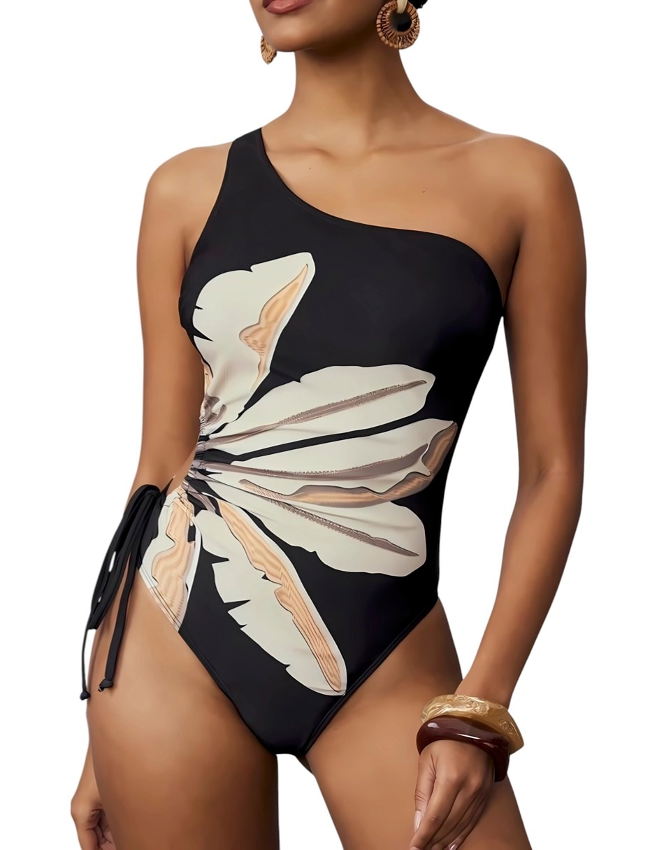 Traje de baño completo Marinity estampado floral para mujer