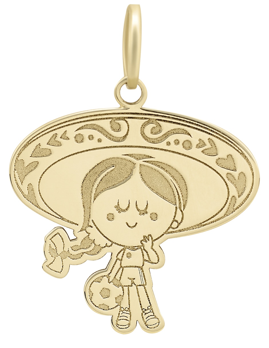 Dije de Mariachi de oro amarillo 14 K