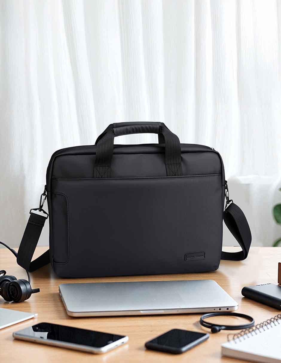 Maletín de poliuretano con compartimiento para laptop 15.6 pulgadas y celular 6