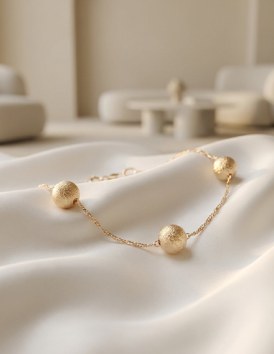 Pulsera Genérica de oro laminado 18 k con acabado brillante