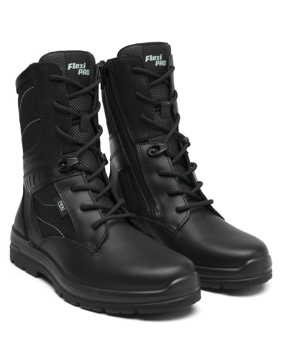 Bota arriba del tobillo industral de piel para mujer 4