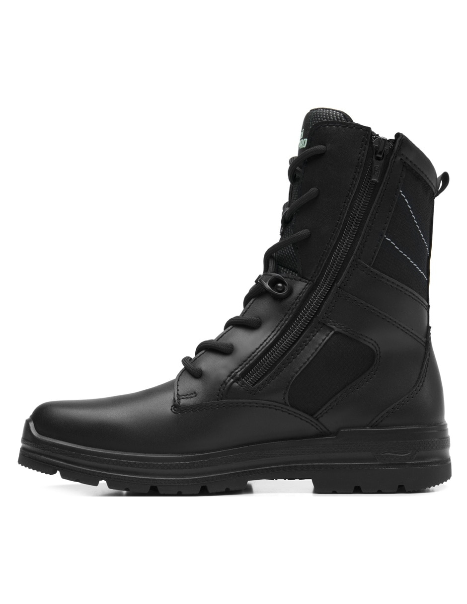 Bota arriba del tobillo industral de piel para mujer 5